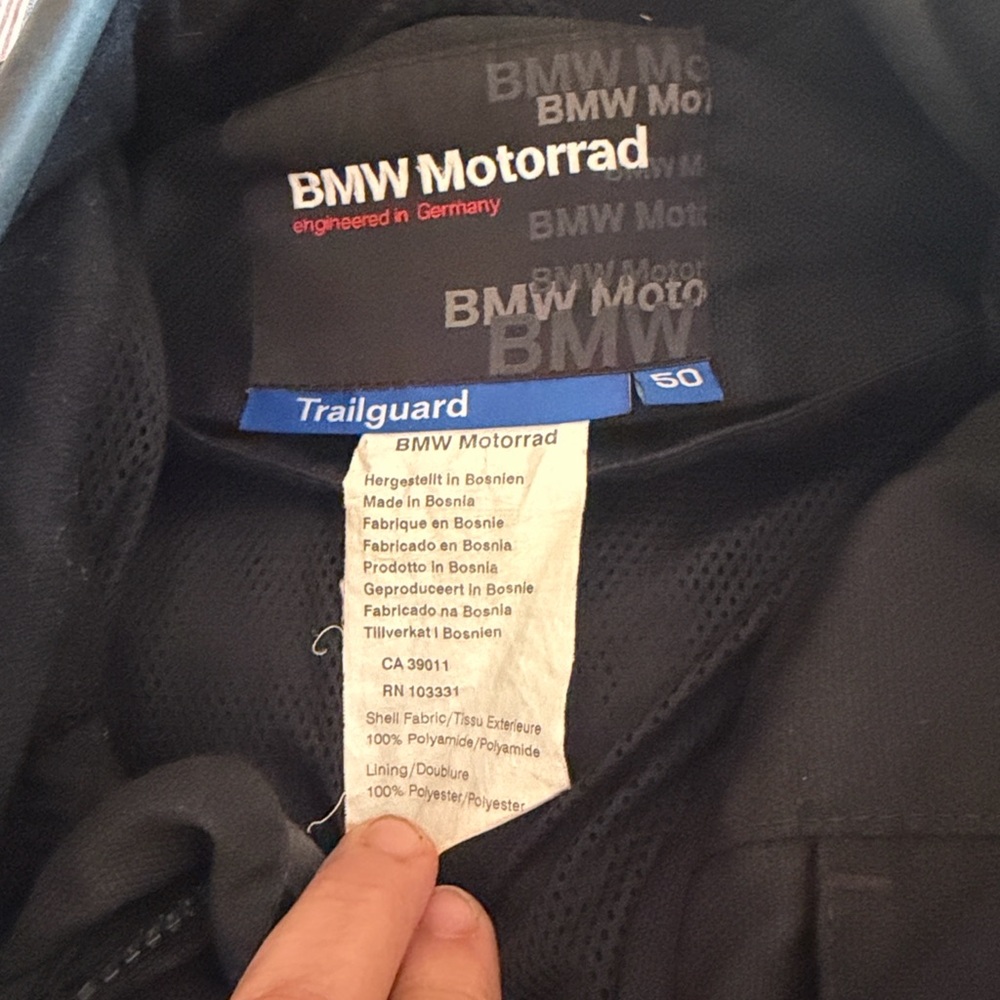 BMW Men's Black Motorcycle Jacket with Reflective Panels - Picture 2 of 7